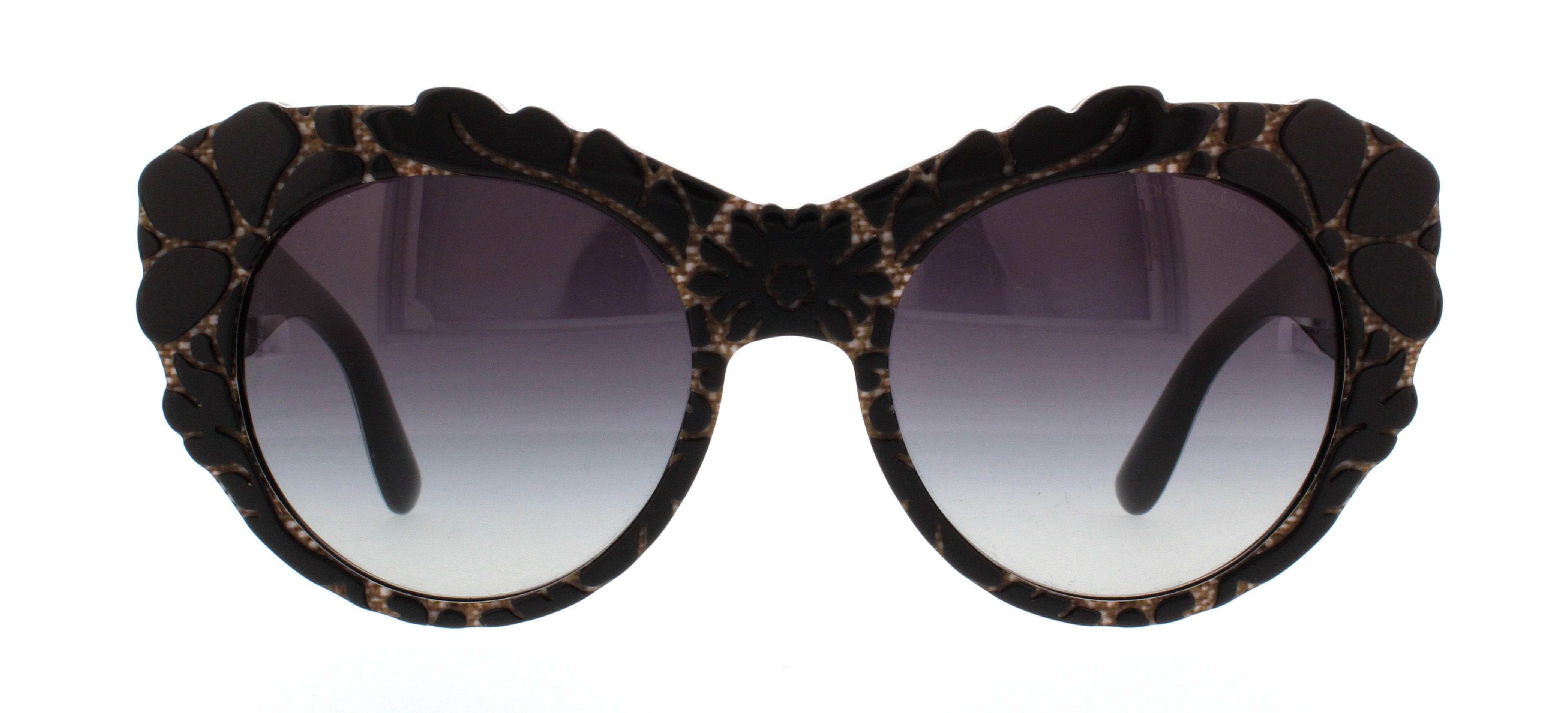 Dolce and Gabbana DG 4267 2998-8G - Top Black texture Tissue-Grey Gradient by Dolce and Gabbana for Women - 53-20-140 mm Sunglasses