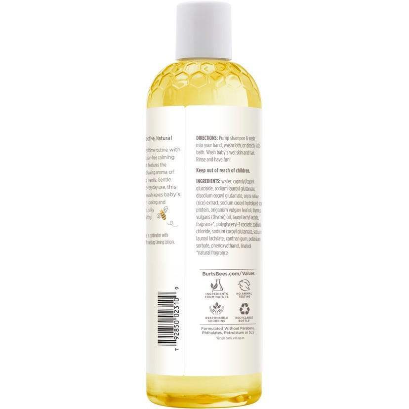 Baby Shampoo and Wash Calming by Burts Bees for Kids - 12 oz Shampoo and Body Wash - Pack of 6