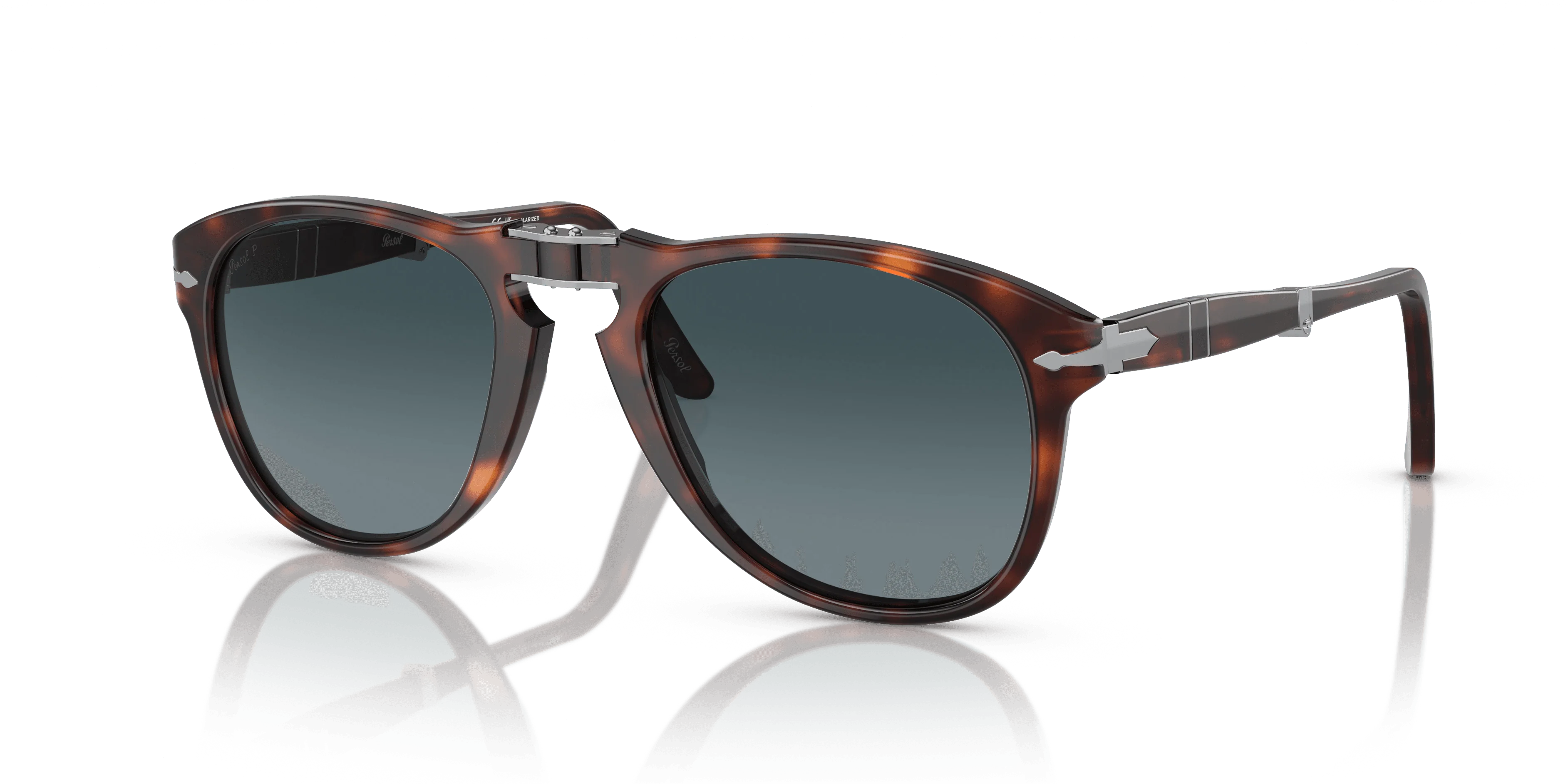 Persol PO714 24-S3 - Havana-Blue Faded Polarized by Persol for Men - 54-21-140 mm Sunglasses