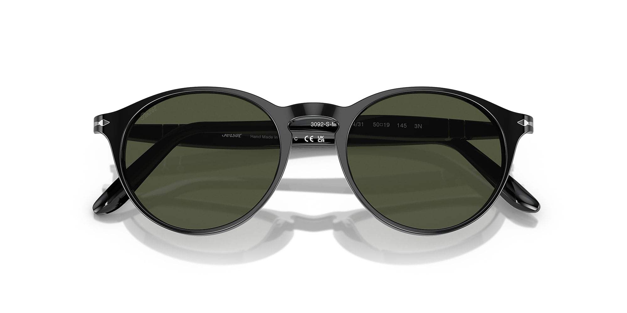 Persol PO3092SM 9014-31 - Black-Green by Persol for Unisex - 50-19-145 mm Sunglasses