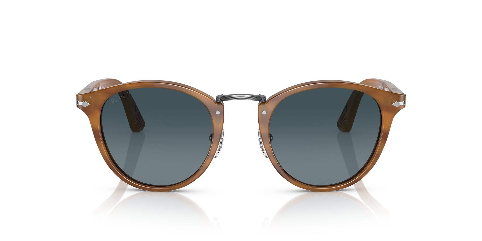 Persol PO3108S 1019-M3 - Striped Beige-Grey Gradient Polarized by Persol for Men - 47-22-145 mm Sunglasses