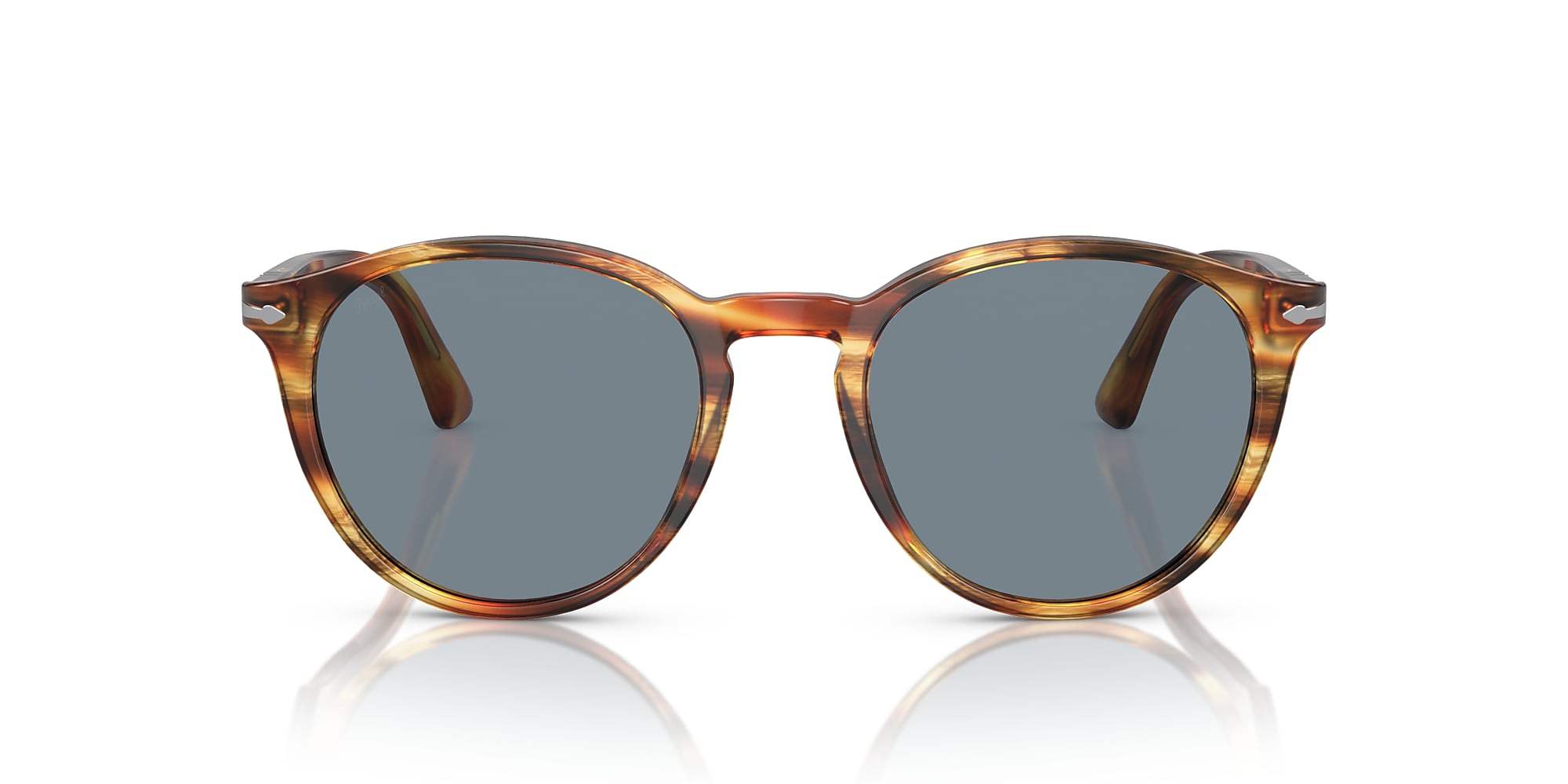 Persol PO3152S 9043-56 - Brown Striped Yellow-Blue by Persol for Men - 52-20-145 mm Sunglasses