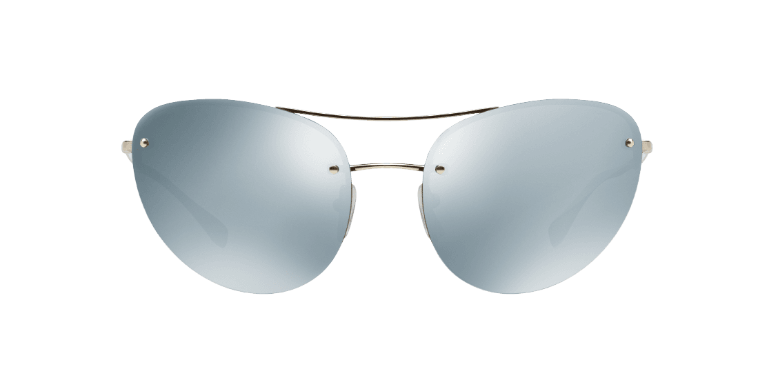 Prada SPS 51R 1BC-5K2 - Silver-Green Silver by Prada for Women - 59-18-135 mm Sunglasses
