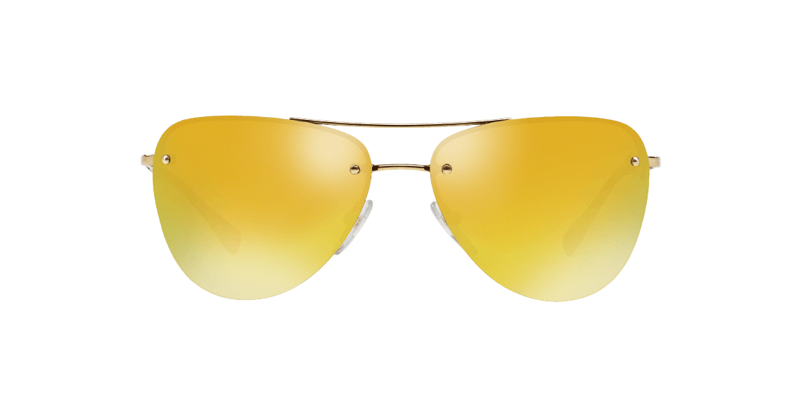 Prada SPS 53R ZVN-5N0 - Pale Gold-Brown Orange 24k Iridium by Prada for Women - 57-14-135 mm Sunglasses