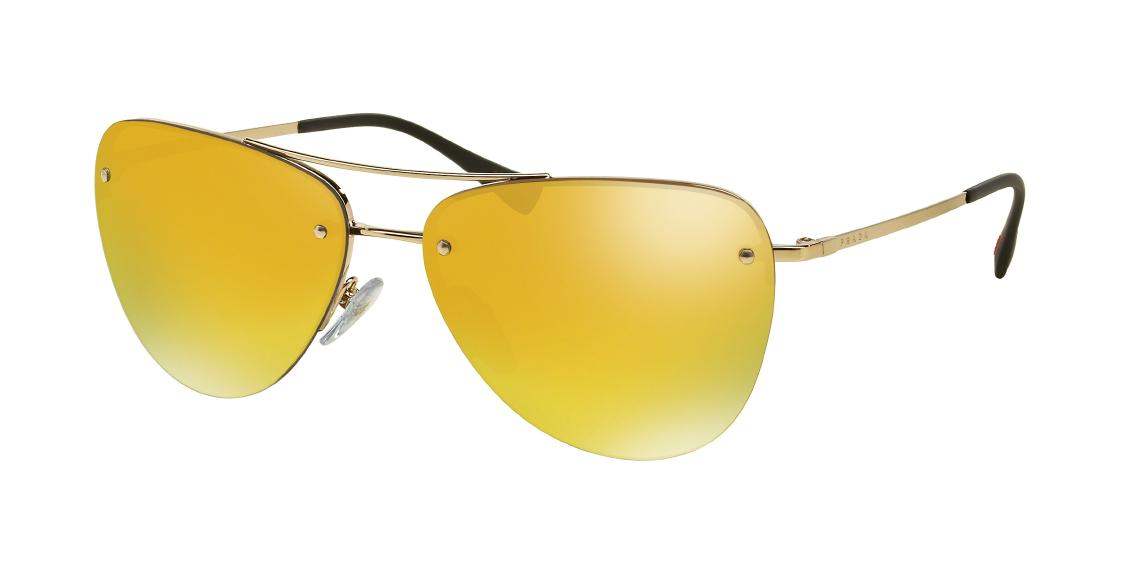 Prada SPS 53R ZVN-5N0 - Pale Gold-Brown Orange 24k Iridium by Prada for Women - 57-14-135 mm Sunglasses