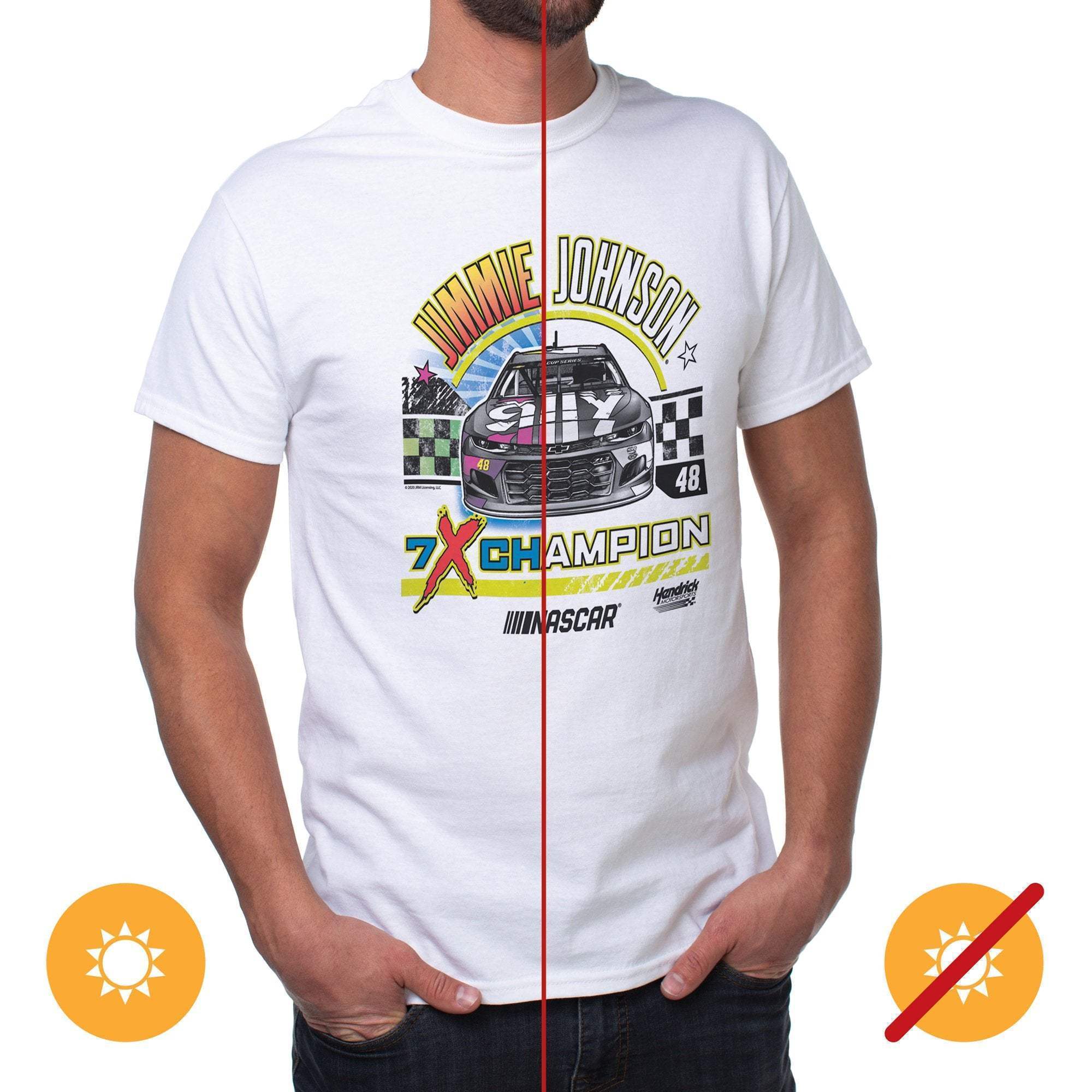 NASCAR Mens Classic Crew Tee - Jimmie Johnson - 9 White by DelSol for Men - 1 Pc T-Shirt (S)