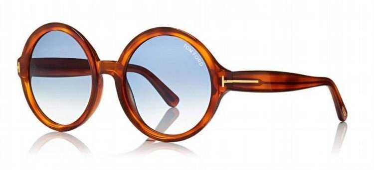 Tom Ford TF369 56W Juliet - Havana-Blue Gradient by Tom Ford for Women - 55-20-140 mm Sunglasses