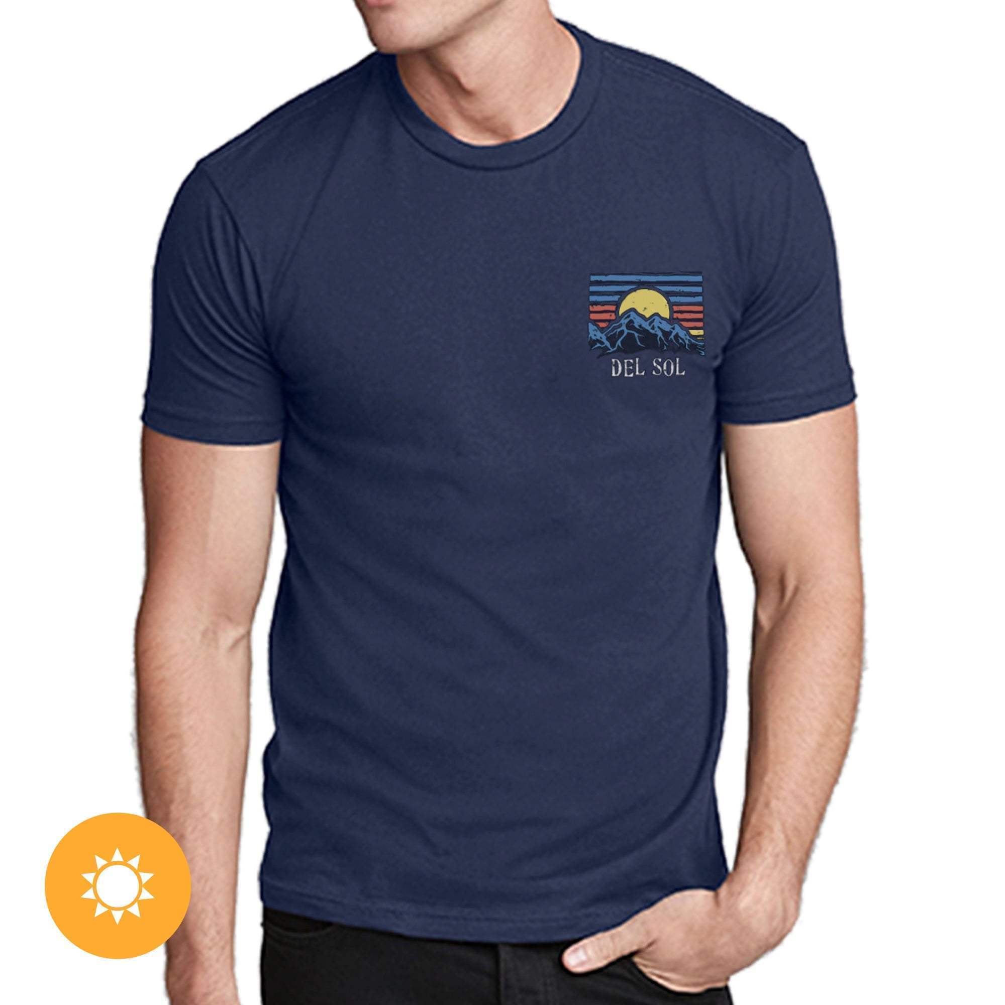 Men Crew Tee - Wanderlsut - Indigo by DelSol for Men - 1 Pc T-Shirt (Medium)