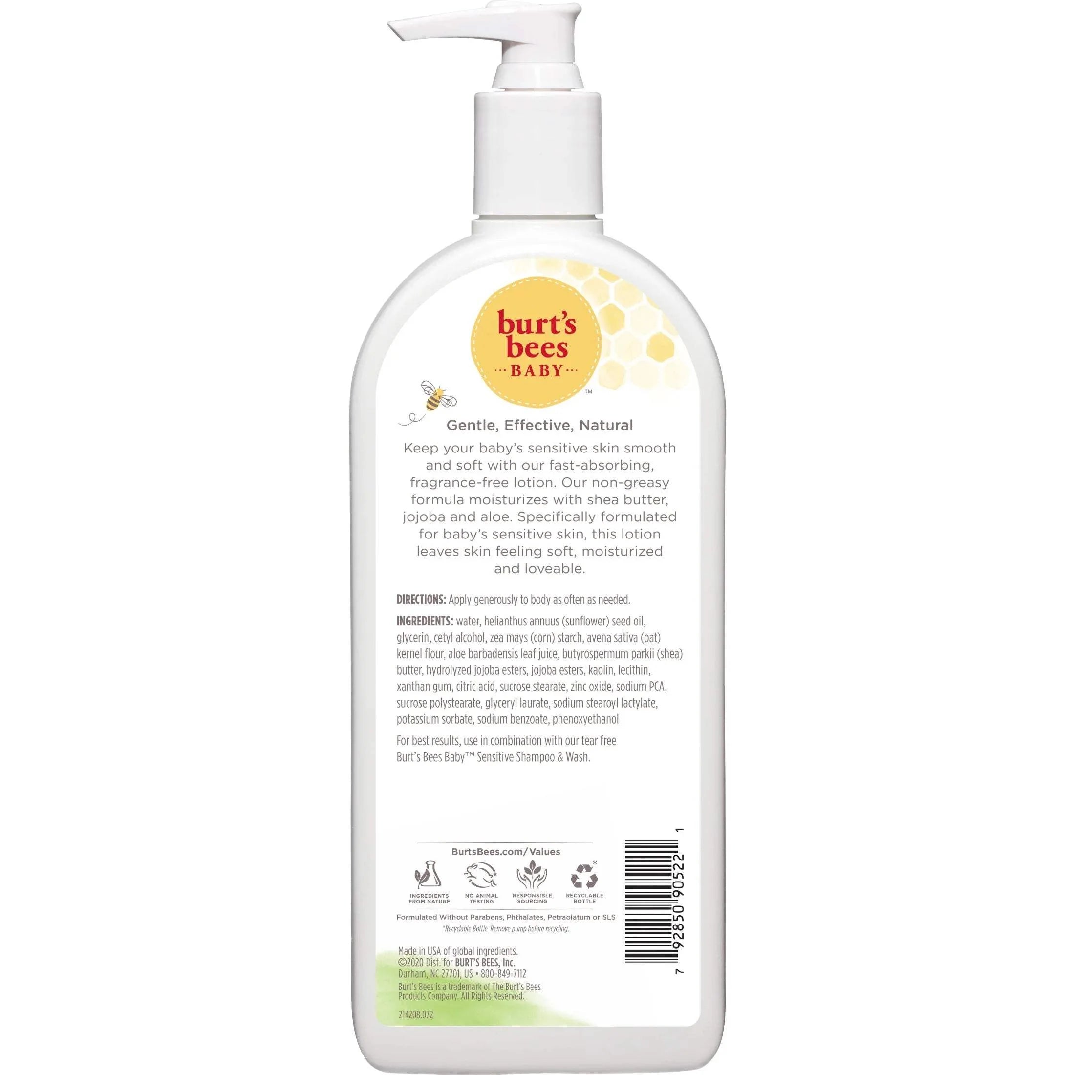 Baby Ultra Gentle Lotion - Aloe by Burts Bees for Kids - 12 oz Body Lotion