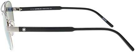 Mont Blanc MB602S 01A - Shiny Black-Smoke by Mont Blanc for Men - 55-19-145 mm Sunglasses