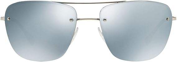 Prada SPS 52R 1BC-5K2 - Silver-Green Silver by Prada for Unisex - 56-16-135 mm Sunglasses