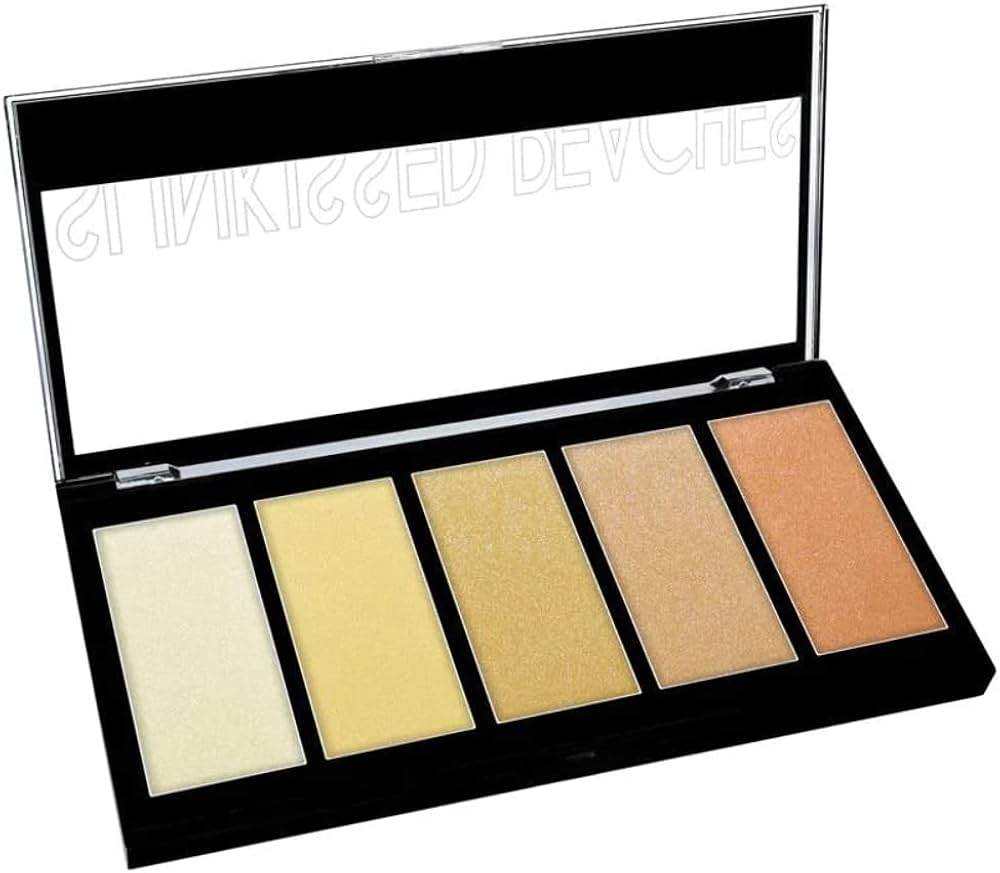 KLEANCOLOR 5 Color Prismatic Highlighter Palette Display Set, 24 Pieces
