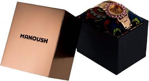MSHSCG-2 Scarlett - Gold Stainless Steel Bracelet Watch by Manoush for Women - 1 Pc Watch
