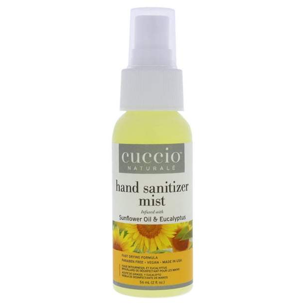 Hand Sanitizer Mist - Sunflower Oil and Eucalyptus by Cuccio Naturale for Unisex - 2 oz Hand Sanitizer