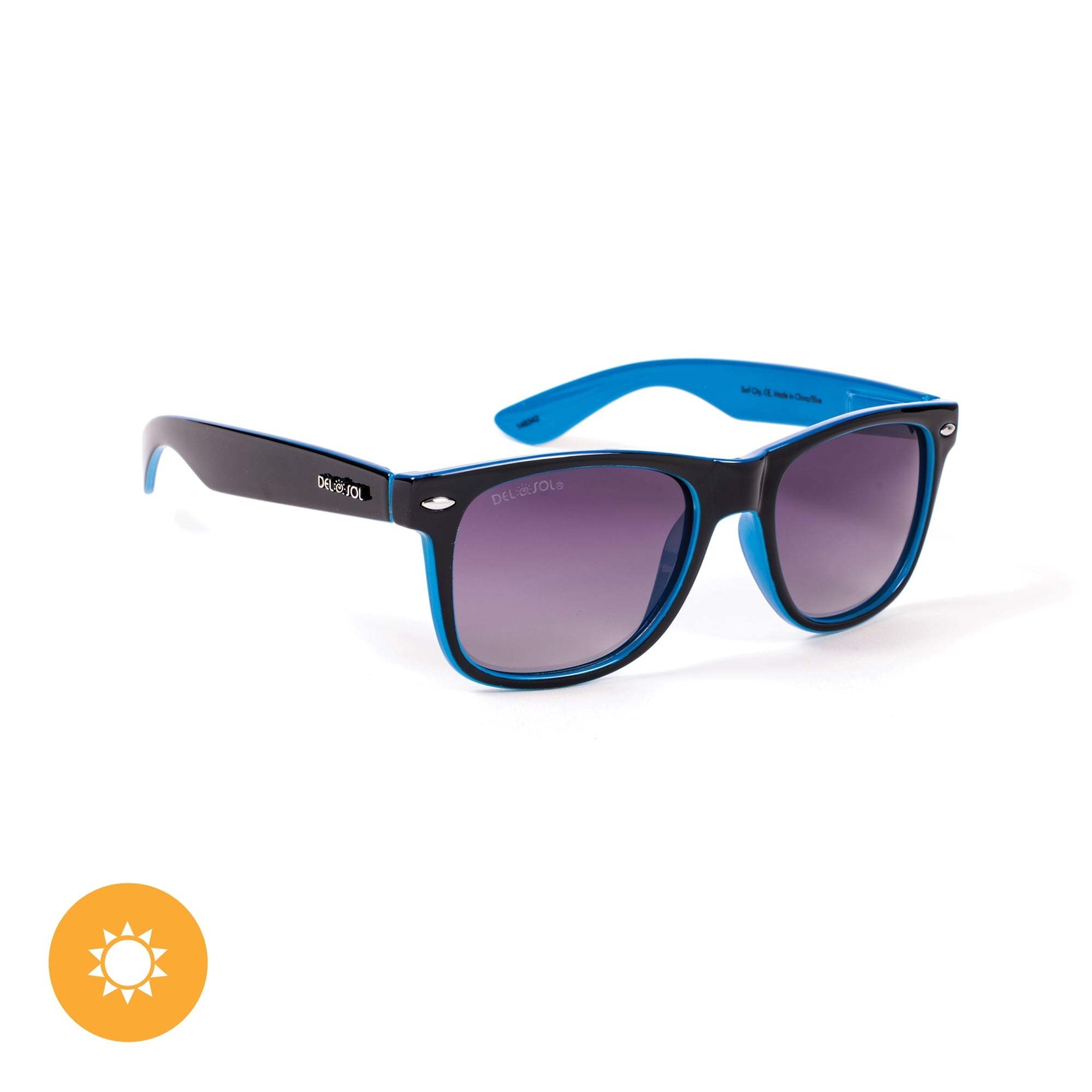 Solize Surf City - Light Blue-Blue by DelSol for Unisex - 1 Pc Sunglasses