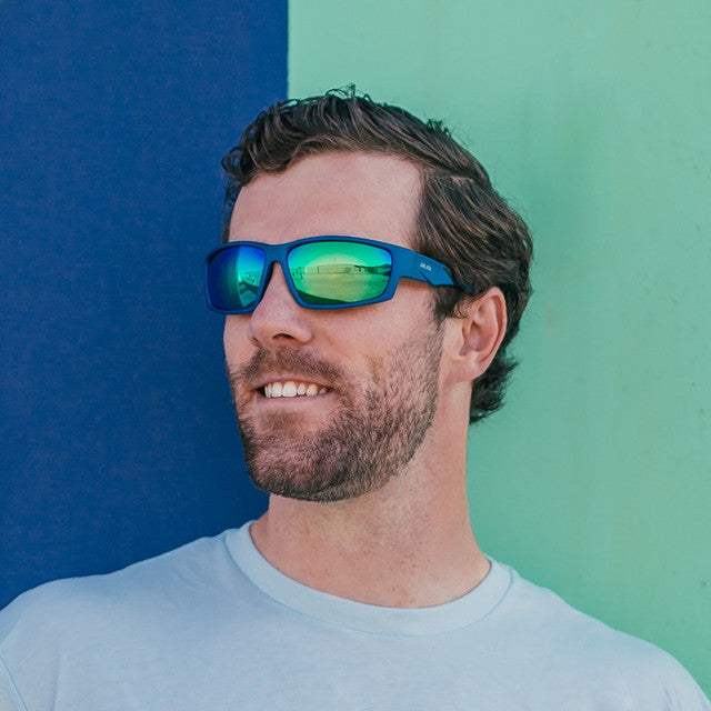 Solize Waves - Blue to Dark Blue by DelSol for Men - 1 Pc Sunglasses