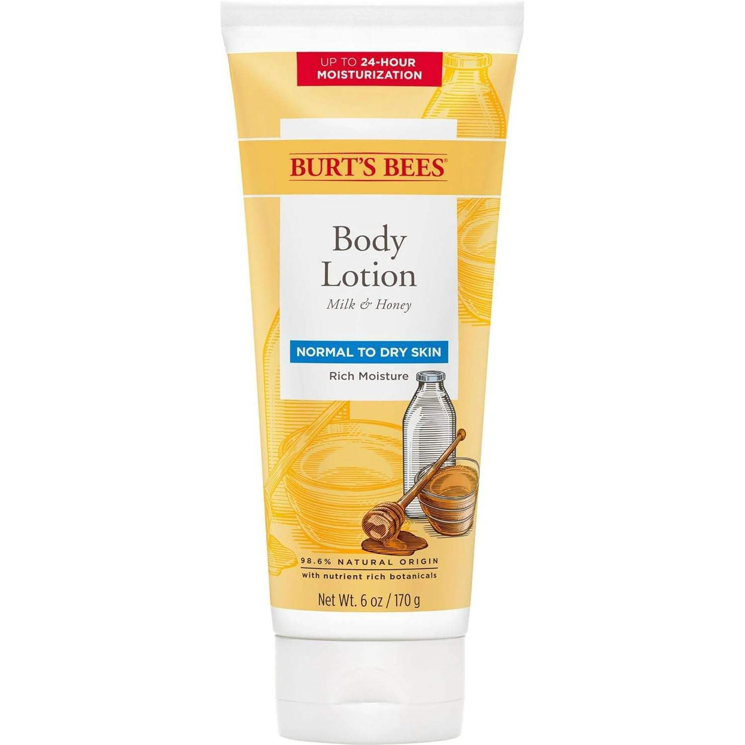 Milk and Honey Body Lotion by Burts Bees for Unisex - 6 oz Body Lotion - Pack of 6