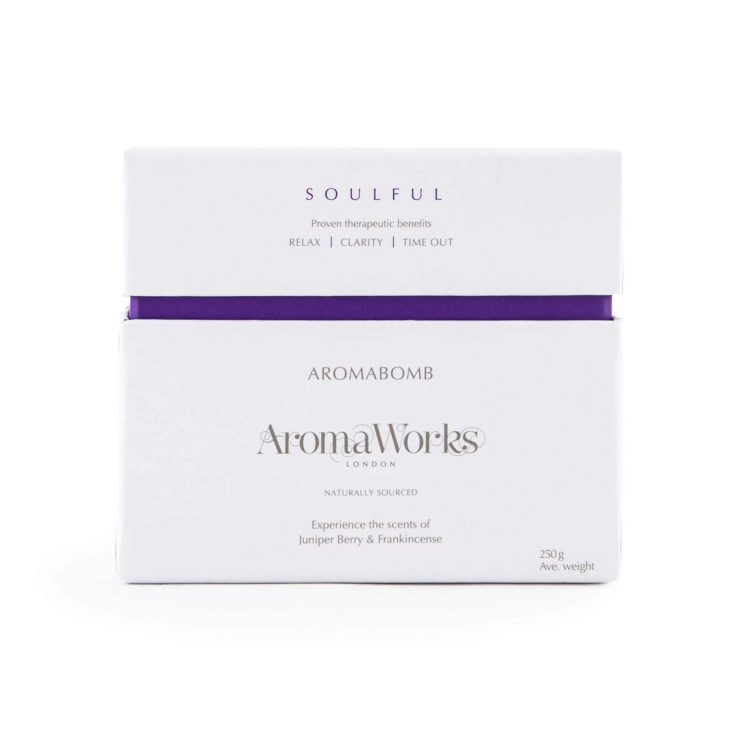 Soulful AromaBomb Single by Aromaworks for Unisex - 8.81 oz Bath Bomb