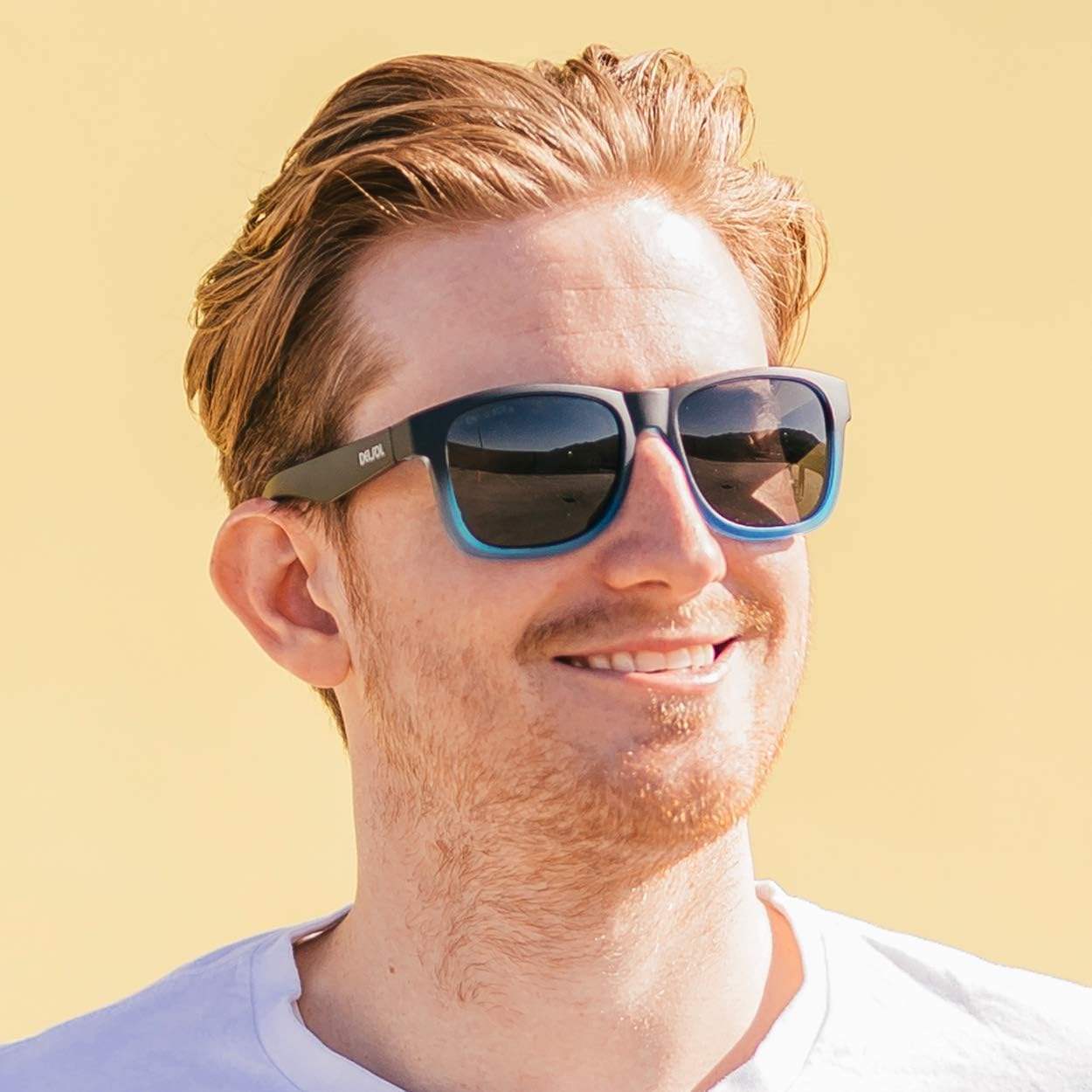 Solize Sweet Summertime - Black and Light Blue to Blue by DelSol for Unisex - 1 Pc Sunglasses