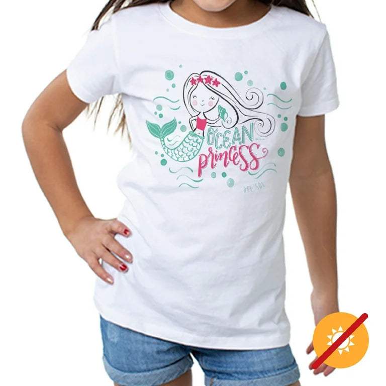 Kids Crew Tee - Ocean Princess by DelSol for Kids - 1 Pc T-Shirt (3T)