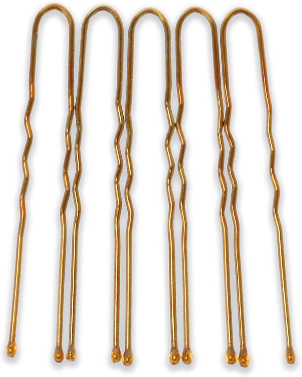Crimped Ball Tipped Hair Pins - Brown by Morris Flamingo for Unisex - 1.75 Inch Hair Pin (1 Pound)