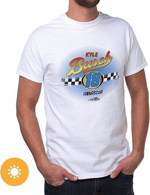 NASCAR Mens Classic Crew Tee - Kyle Busch - 11 White by DelSol for Men - 1 Pc T-Shirt (XL)