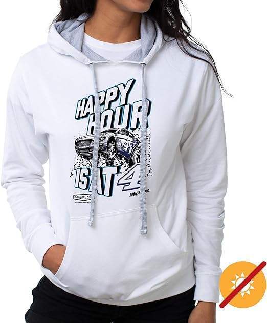 NASCAR Hooded Sweatshirt - Kevin Harvick - 4 White by DelSol for Women - 1 Pc T-Shirt (M)