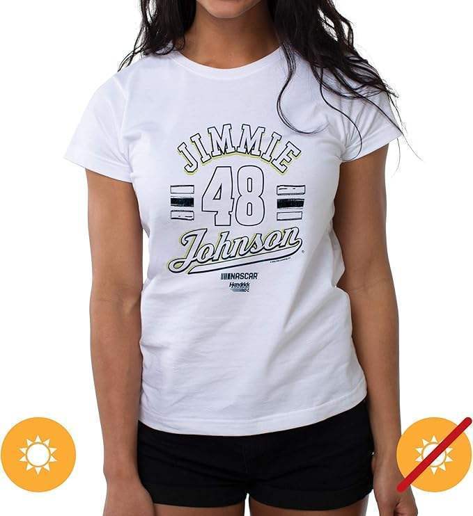 NASCAR Womens Crew Tee - Jimmie Johnson - 8 White by DelSol for Women - 1 Pc T-Shirt (S)