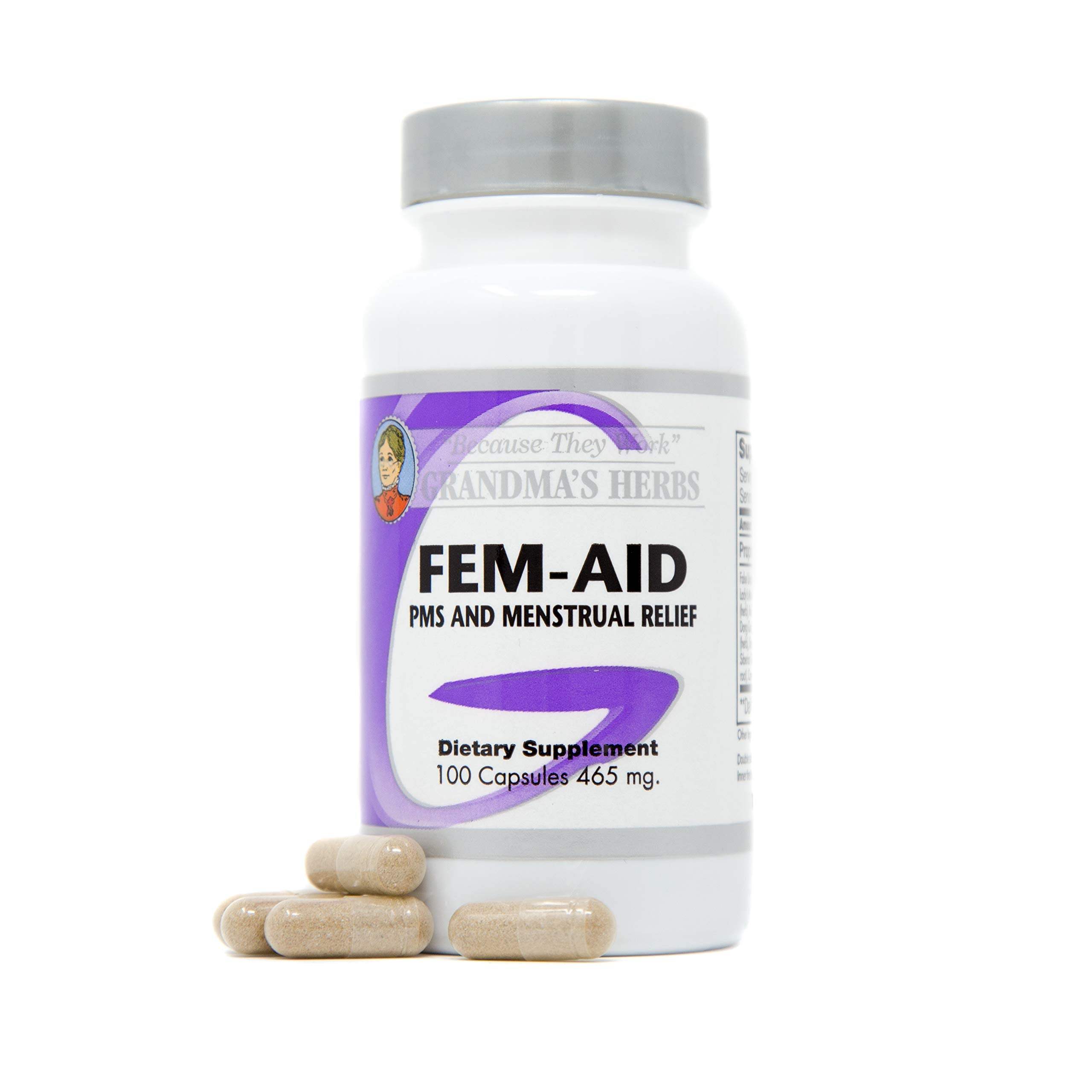 Fem-Aid Capsules by Grandmas Herbs for Women - 100 Count Dietary Supplement