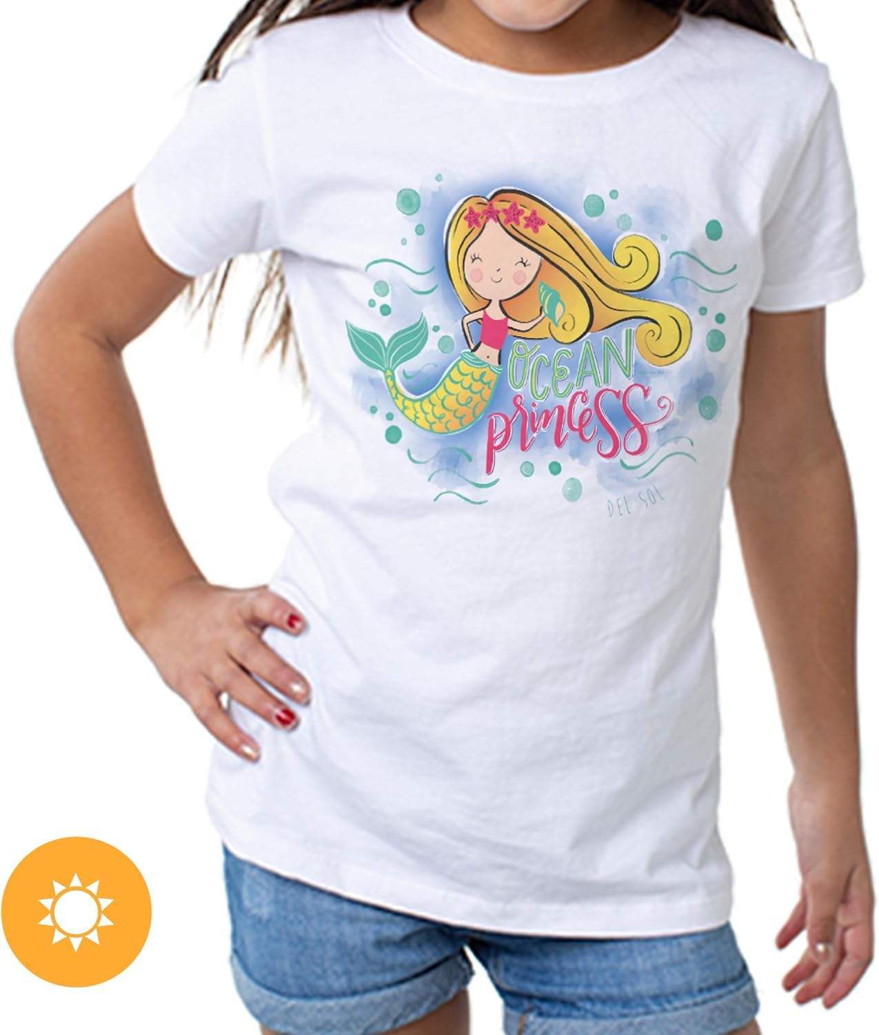 Kids Crew Tee - Ocean Princess by DelSol for Kids - 1 Pc T-Shirt (3T)