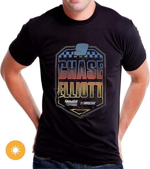 NASCAR Mens Classic Crew Tee - Chase Elliot - 7 Black by DelSol for Men - 1 Pc T-Shirt (S)