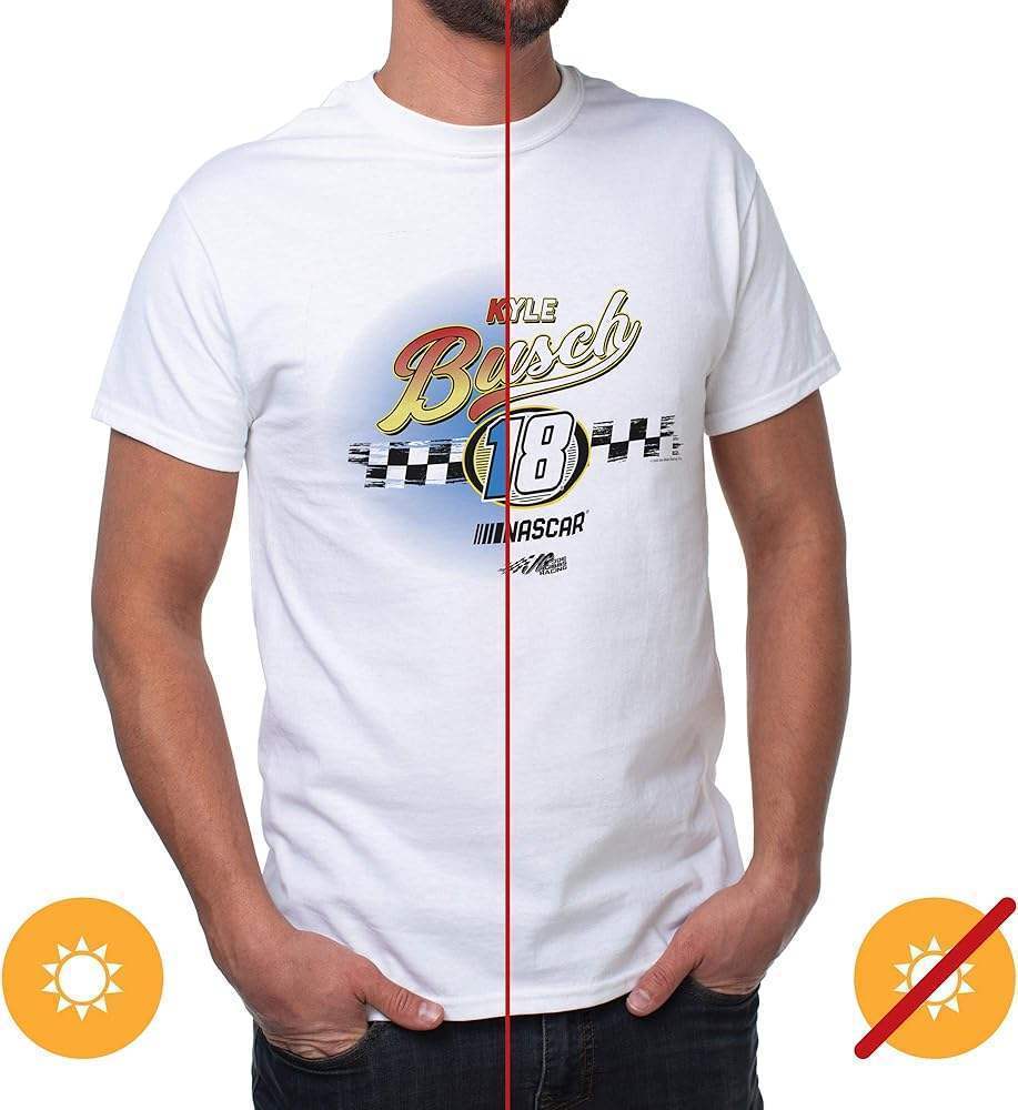 NASCAR Mens Classic Crew Tee - Kyle Busch - 11 White by DelSol for Men - 1 Pc T-Shirt (XL)