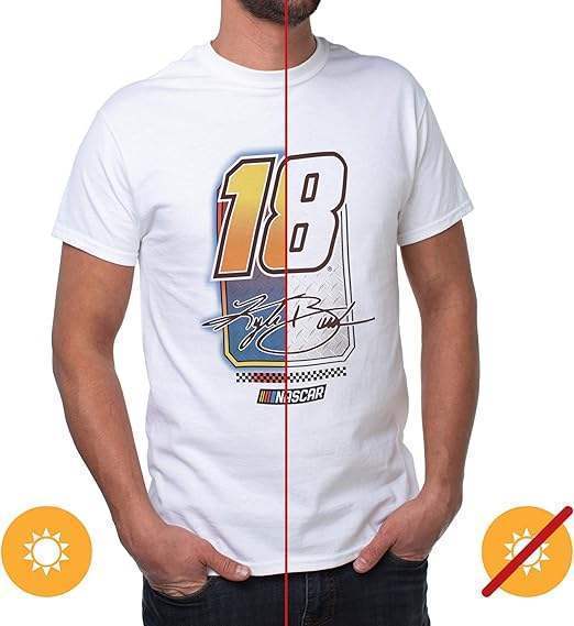 NASCAR Mens Classic Crew Tee - Kyle Busch - 10 White by DelSol for Men - 1 Pc T-Shirt (XL)