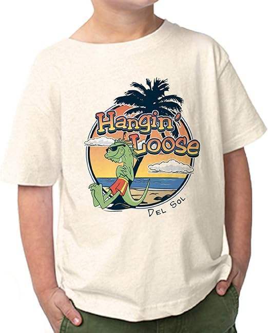 Men Crew Tee - Hangin Loose - Ash by DelSol for Men - 1 Pc T-Shirt (5/6T)