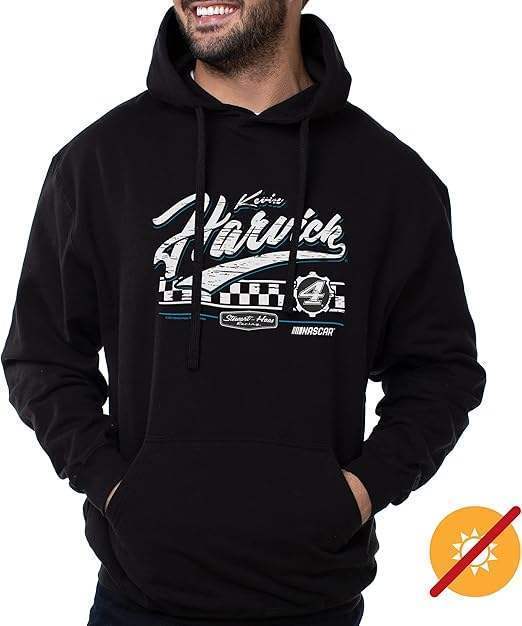 NASCAR Hooded Sweatshirt - Kevin Harvick - 3 Black by DelSol for Men - 1 Pc T-Shirt (S)