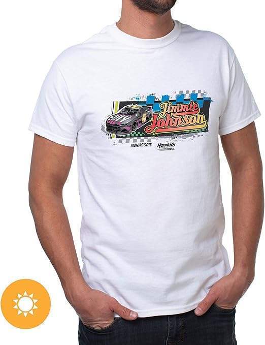 NASCAR Mens Classic Crew Tee - Jimmie Johnson - 6 White by DelSol for Men - 1 Pc T-Shirt (S)