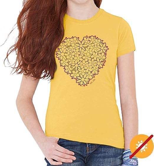 Kids Crew Tee - I Heart Flowers by DelSol for Kids - 1 Pc T-Shirt (YM)