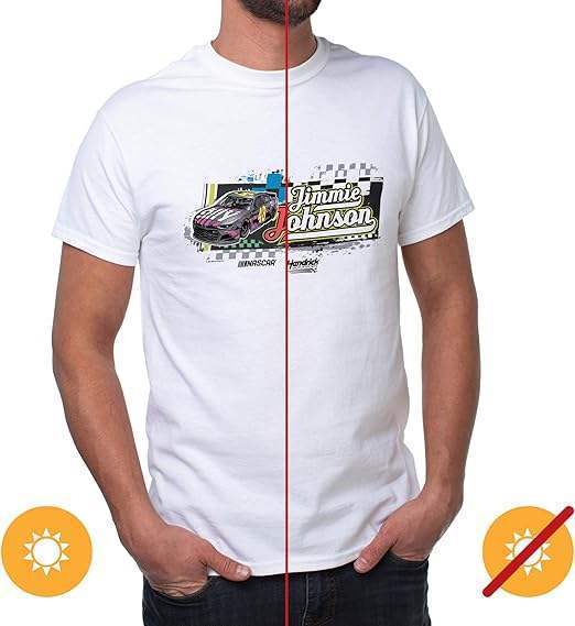 NASCAR Mens Classic Crew Tee - Jimmie Johnson - 6 White by DelSol for Men - 1 Pc T-Shirt (XL)