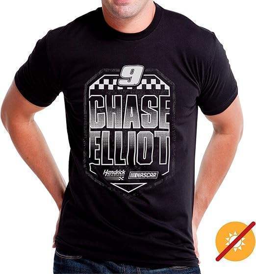 NASCAR Mens Classic Crew Tee - Chase Elliot - 7 Black by DelSol for Men - 1 Pc T-Shirt (M)