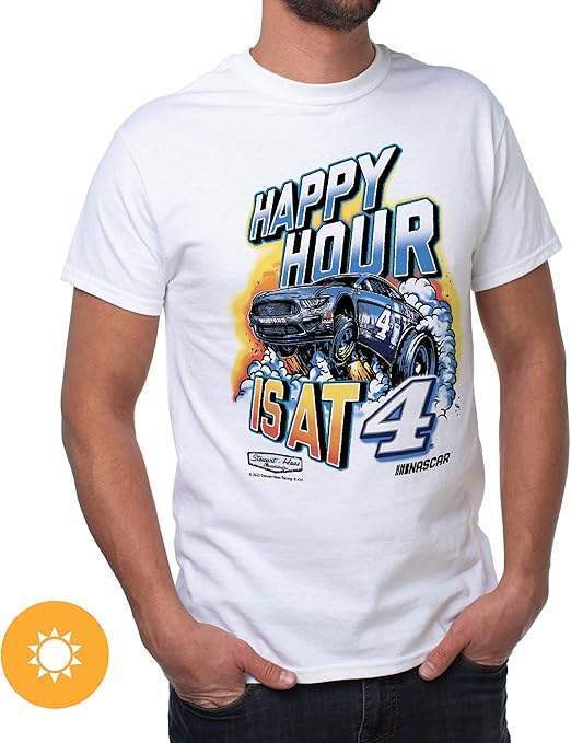 NASCAR Mens Classic Crew Tee - Kevin Harvick - 4 White by DelSol for Men - 1 Pc T-Shirt (S)