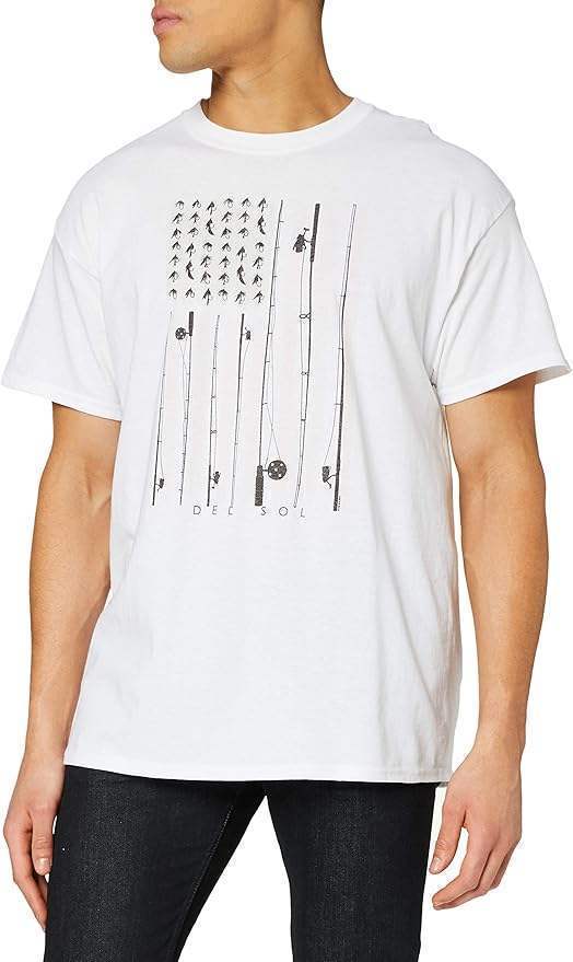 Men Classic Crew Tee - American Fly-White by DelSol for Men - 1 Pc T-Shirt (2XL)