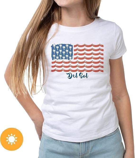 Kids Crew Tee - Tropical Americana by DelSol for Kids - 1 Pc T-Shirt (YS)