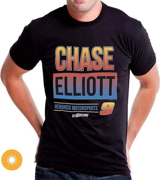 NASCAR Mens Classic Crew Tee - Chase Elliot - 3 Black by DelSol for Men - 1 Pc T-Shirt (M)