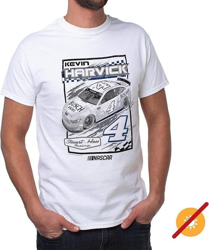 NASCAR Mens Classic Crew Tee - Kevin Harvick - 1 White by DelSol for Men - 1 Pc T-Shirt (XL)