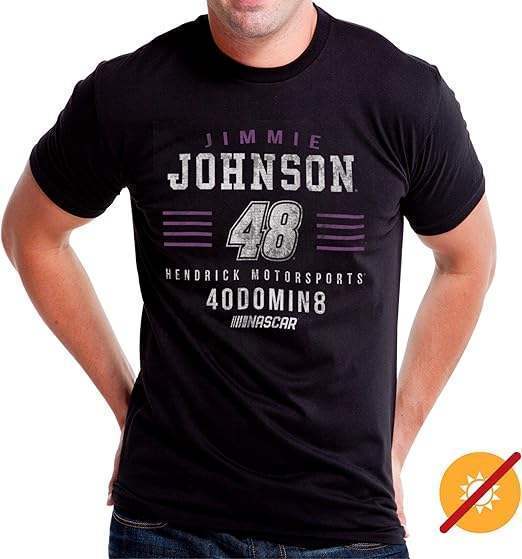 NASCAR Mens Classic Crew Tee - Jimmie Johnson - 2 Black by DelSol for Men - 1 Pc T-Shirt (L)