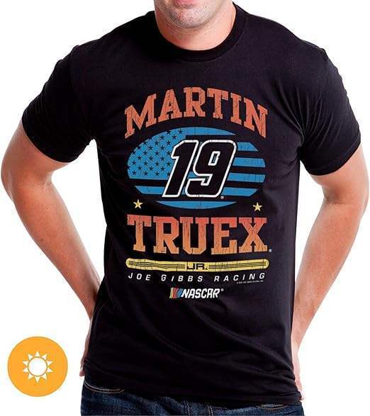 NASCAR Mens Classic Crew Tee - Martin Truex Jr - 7 Black by DelSol for Men - 1 Pc T-Shirt (L)