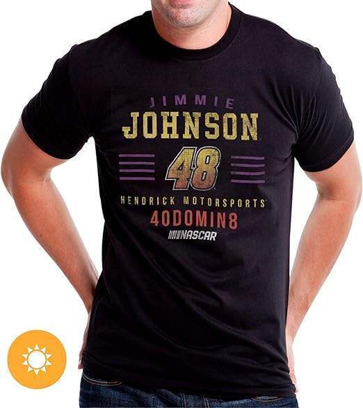 NASCAR Mens Classic Crew Tee - Jimmie Johnson - 2 Black by DelSol for Men - 1 Pc T-Shirt (M)