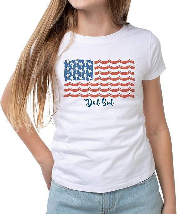 Kids Crew Tee - Tropical Americana by DelSol for Kids - 1 Pc T-Shirt (YL)