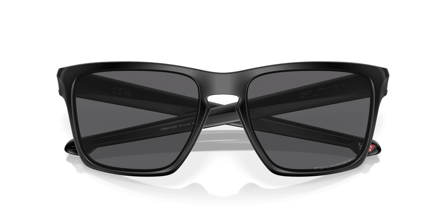 Oakley Sliver OO9341-01 - Matte Black-Grey Polarized by Oakley for Men - 57-18-140 mm Sunglasses