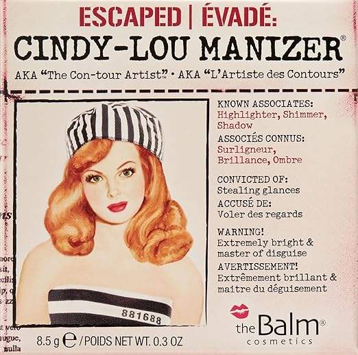 theBalm Cindy-Lou Manizer Highlighter, Shadow & Shimmer - Peachy Pink